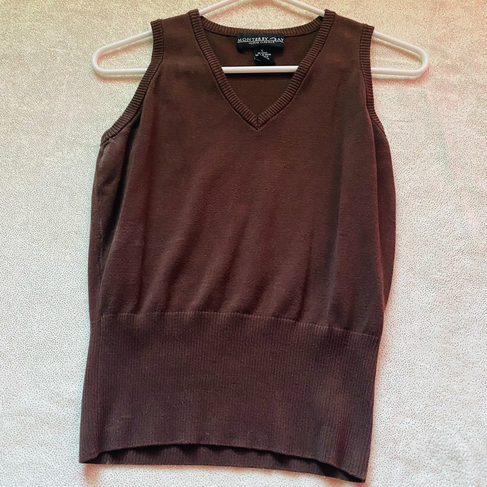 ⚡️brown ribbed top !